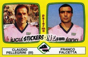 Sticker Claudio Pellegrini / Franco Falcetta - Calciatori 1985-1986 n. 493 - Panini