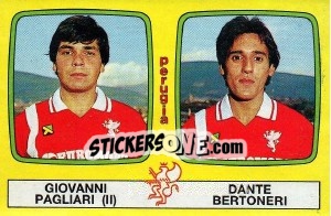 Cromo Giovanni Pagliari / Dante Bertoneri - Calciatori 1985-1986 - Panini