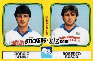 Sticker Giorgio Benini / Roberto Bosco - Calciatori 1985-1986 - Panini