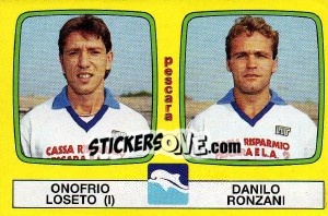 Cromo Onofrio Loseto / Danilo Ronzani - Calciatori 1985-1986 - Panini