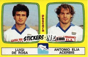 Sticker Luigi De Rosa / Antonio Elia Acerbis - Calciatori 1985-1986 - Panini