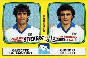 Sticker Giuseppe De Martino / Giorgio Roselli - Calciatori 1985-1986 n. 510 - Panini