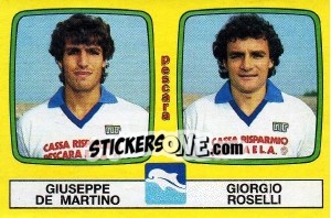 Cromo Giuseppe De Martino / Giorgio Roselli - Calciatori 1985-1986 - Panini