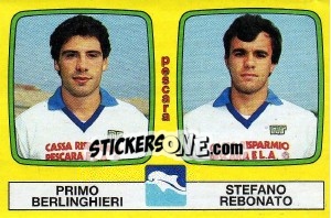Sticker Primo Berlinghieri / Stefano Rebonato - Calciatori 1985-1986 n. 512 - Panini