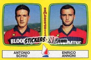 Cromo Antonio Schio / Enrico Annoni - Calciatori 1985-1986 - Panini