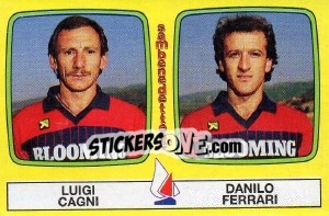 Sticker Luigi Cagni / Danilo Ferrari - Calciatori 1985-1986 n. 517 - Panini