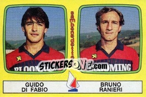 Sticker Guido Di Fabio / Bruno Ranieri - Calciatori 1985-1986 n. 518 - Panini