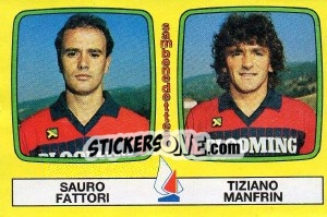 Cromo Sauro Fattori / Tiziano Manfrin - Calciatori 1985-1986 - Panini