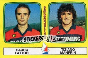 Sticker Sauro Fattori / Tiziano Manfrin - Calciatori 1985-1986 n. 519 - Panini