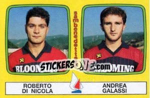 Sticker Roberto Di Nicola / Andrea Galassi - Calciatori 1985-1986 - Panini
