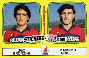 Sticker Ugo Bronzini / Massimo Ginelli - Calciatori 1985-1986 n. 521 - Panini
