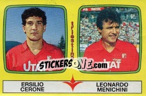 Sticker Ersilio Cerone / Leonardo Menichini - Calciatori 1985-1986 n. 526 - Panini