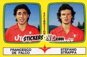Sticker Francesco De Falco / Stefano Strappa - Calciatori 1985-1986 - Panini