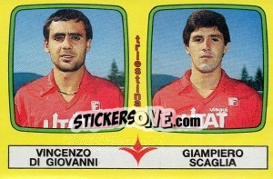Sticker Vincenzo Di Giovanni / Giampiero Scaglia - Calciatori 1985-1986 n. 530 - Panini