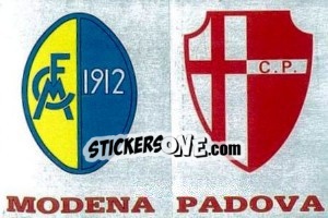 Figurina Scudetto Modena / Padova - Calciatori 1985-1986 - Panini