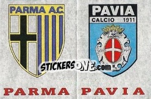 Sticker Scudetto Parma / Pavia - Calciatori 1985-1986 n. 534 - Panini