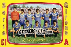 Figurina Squadra Carrarese - Calciatori 1985-1986 - Panini