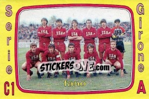 Figurina Squadra Fano - Calciatori 1985-1986 - Panini