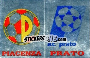 Sticker Scudetto Piacenza / Prato - Calciatori 1985-1986 - Panini