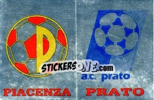 Sticker Scudetto Piacenza / Prato - Calciatori 1985-1986 n. 538 - Panini