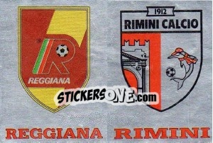 Sticker Scudetto Reggiana / Rimini - Calciatori 1985-1986 - Panini