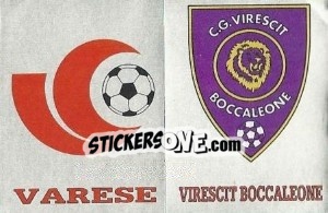 Sticker Scudetto Varese / Virescit Boccaleone - Calciatori 1985-1986 - Panini