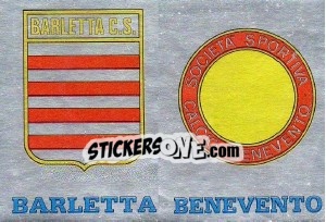 Sticker Scudetto Barletta / Benevento - Calciatori 1985-1986 - Panini