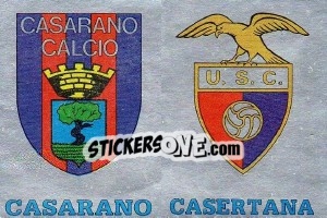 Figurina Scudetto Casarano / Casertana - Calciatori 1985-1986 - Panini