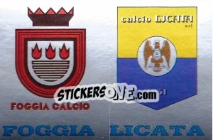Sticker Scudetto Foggia / Licata - Calciatori 1985-1986 - Panini