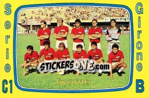 Sticker Squadra Livorno - Calciatori 1985-1986 - Panini