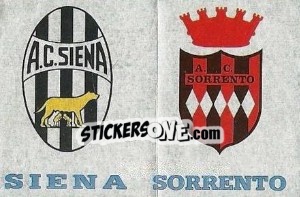 Cromo Scudetto Siena / Sorrento - Calciatori 1985-1986 - Panini