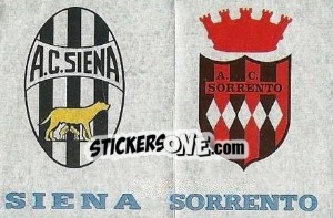 Sticker Scudetto Siena / Sorrento - Calciatori 1985-1986 n. 578 - Panini