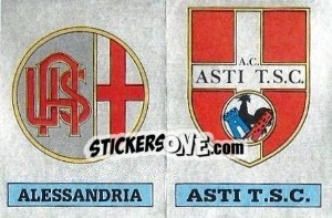 Sticker Scudetto Alessandria / Asti T.S.C. - Calciatori 1985-1986 n. 585 - Panini