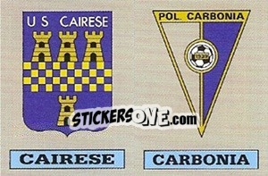 Sticker Scudetto Cairese / Carbonia - Calciatori 1985-1986 n. 586 - Panini