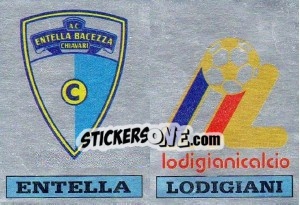 Figurina Scudetto Entella / Lodigiani - Calciatori 1985-1986 - Panini