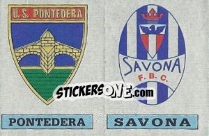 Cromo Scudetto Pontedera / Savona - Calciatori 1985-1986 - Panini
