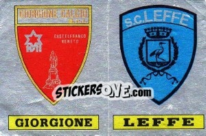 Sticker Scudetto Giorgione / Leffe - Calciatori 1985-1986 n. 595 - Panini