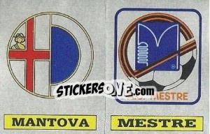 Sticker Scudetto Mantova / Mestre - Calciatori 1985-1986 n. 596 - Panini