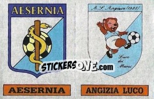 Sticker Scudetto Aesernia / Angizia Luco - Calciatori 1985-1986 - Panini