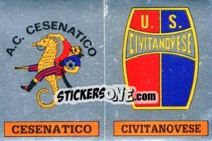 Sticker Scudetto Cesenatico / Civitanovese - Calciatori 1985-1986 n. 604 - Panini