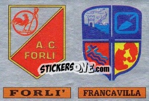 Sticker Scudetto Forli' / Francavilla - Calciatori 1985-1986 n. 606 - Panini