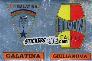 Sticker Scudetto Galatina / Giulianova - Calciatori 1985-1986 - Panini