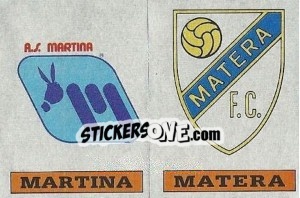Cromo Scudetto Martina / Matera - Calciatori 1985-1986 - Panini