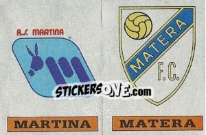 Sticker Scudetto Martina / Matera - Calciatori 1985-1986 n. 609 - Panini
