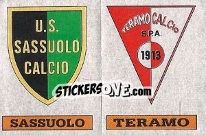 Sticker Scudetto Sassuolo / Teramo - Calciatori 1985-1986 - Panini