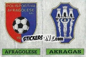 Sticker Scudetto Afragolese / Akragas - Calciatori 1985-1986 n. 612 - Panini
