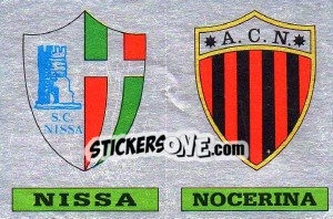 Sticker Scudetto Nissa / Nocerina - Calciatori 1985-1986 n. 616 - Panini