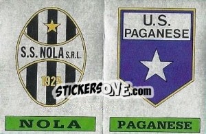Figurina Scudetto Nola / Paganese - Calciatori 1985-1986 - Panini
