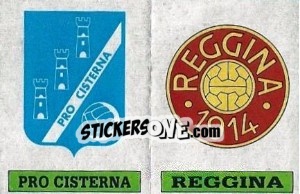 Figurina Scudetto Pro Cisterna / Reggina - Calciatori 1985-1986 - Panini