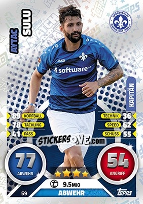 Sticker Aytaç Sulu - German Fussball Bundesliga 2016-2017. Match Attax - Topps